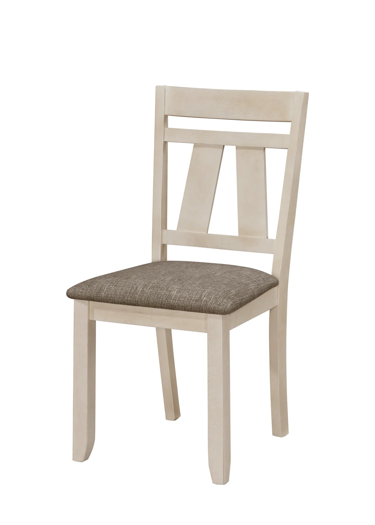 6P W/BENCH CHALK WARMGREY dinng table