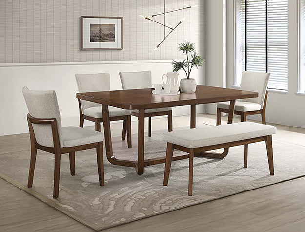 Dinning 8- 5pcs dinning table with bench