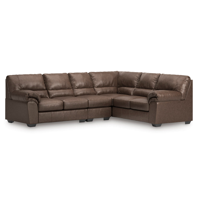 Umber Faux Leather Sectional