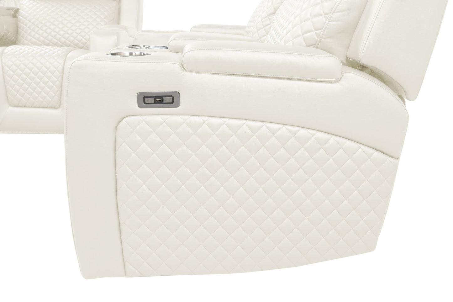 3 peiece leather sofa LED/Bluooth speaker charging ports