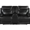 Admiral 3pc (sofa , loveseat, recliner ) – Black