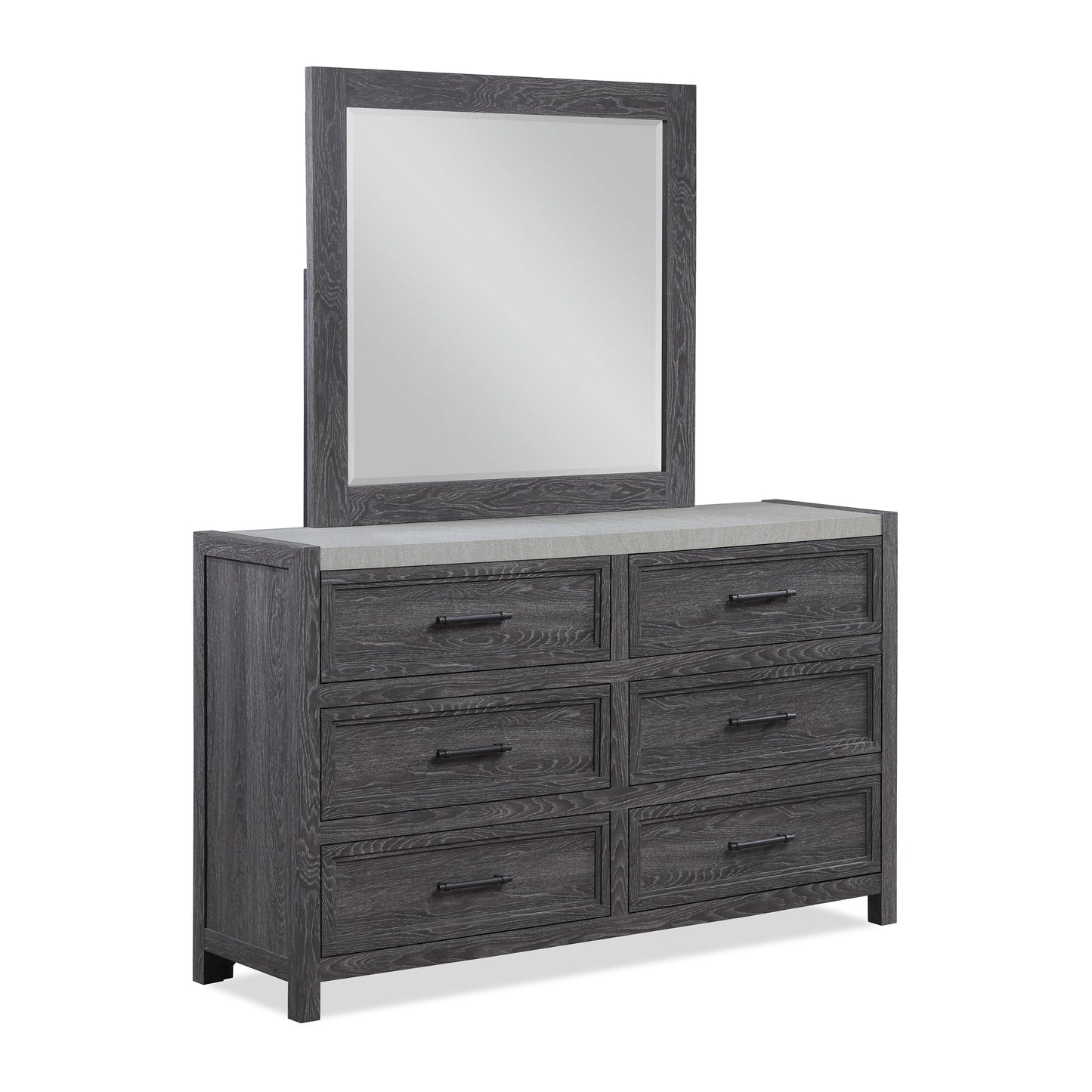 B4 Gray Panel Bedroom Set 5pcs