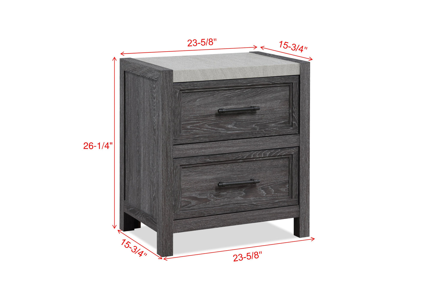 B4 Gray Panel Bedroom Set 5pcs