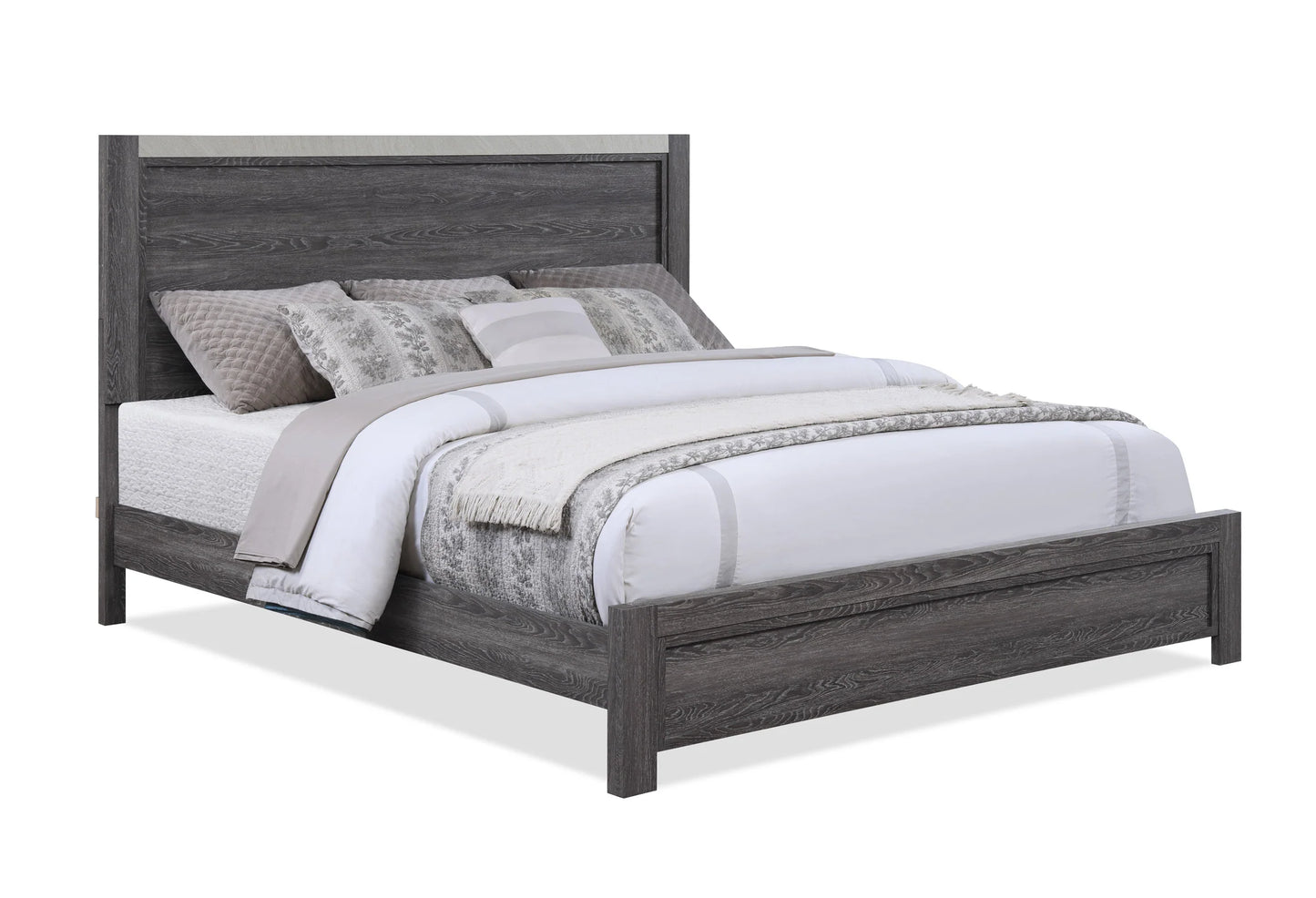 B4 Gray Panel Bedroom Set 5pcs