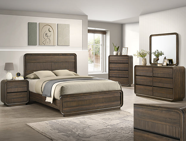 SETB3500 KINKAID BEDROOM GROUP BROWN 5pcs