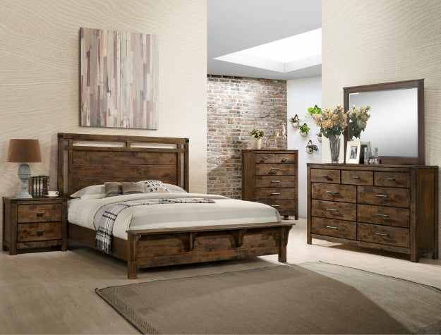 SETB4810 CURTIS PANEL BED GROUP 5pcs set