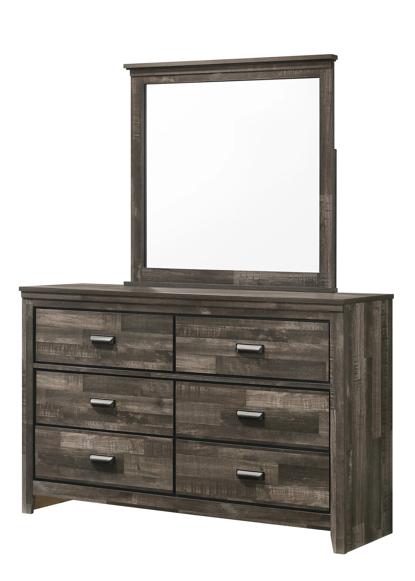 B7 5pcs Brown Bedroom Set with lights overboard