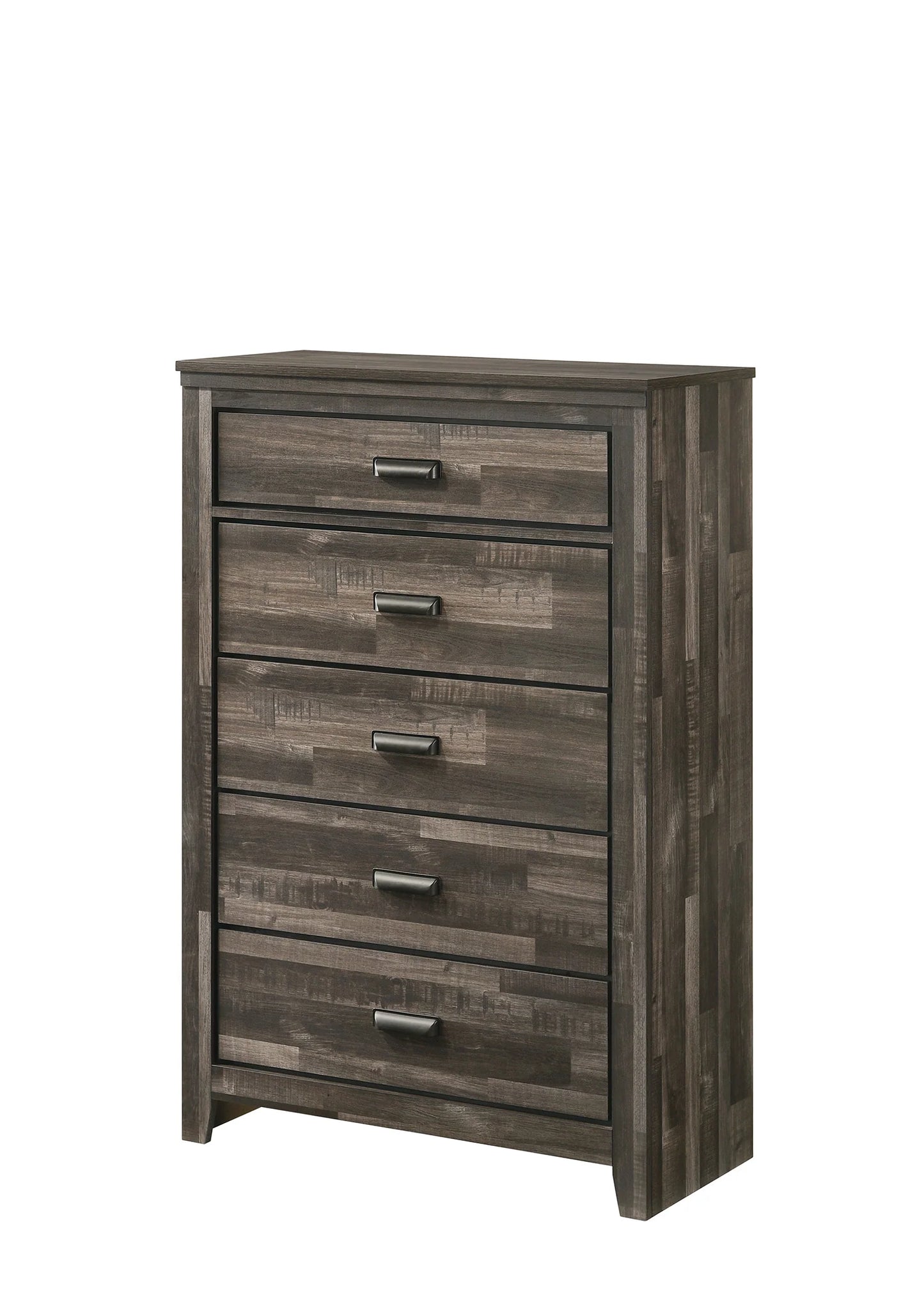 B7 5pcs Brown Bedroom Set with lights overboard