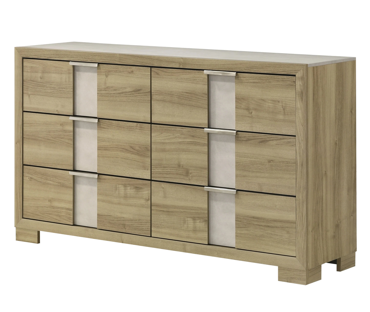 B2 LED 5 pc bed set -natural wood