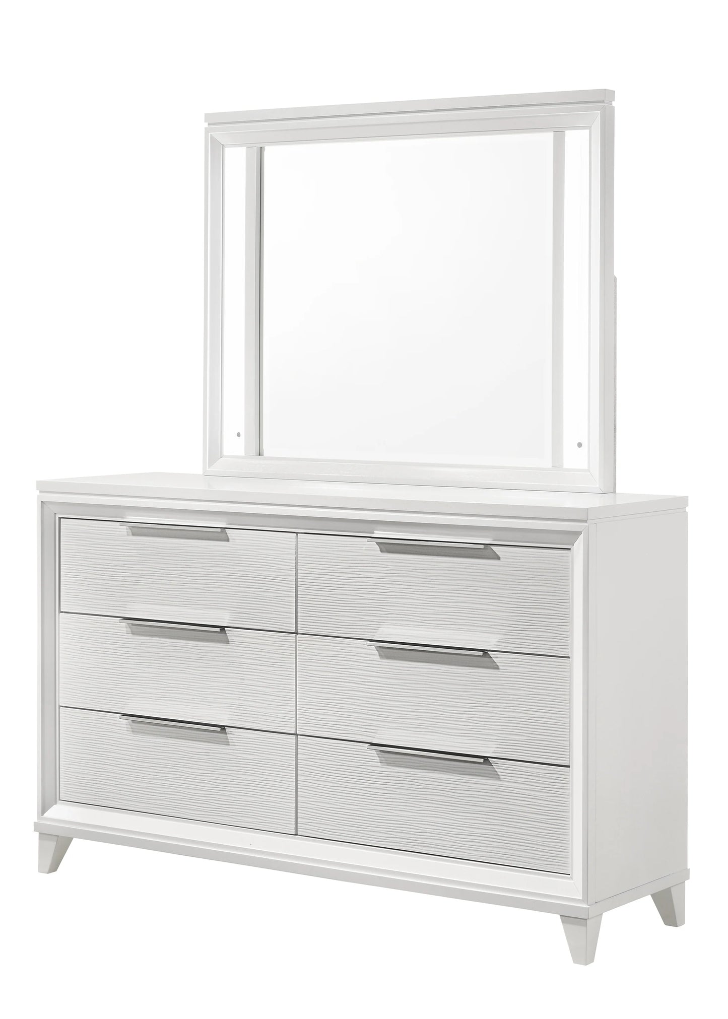 B11 5cs White Led upholdster bedroom set