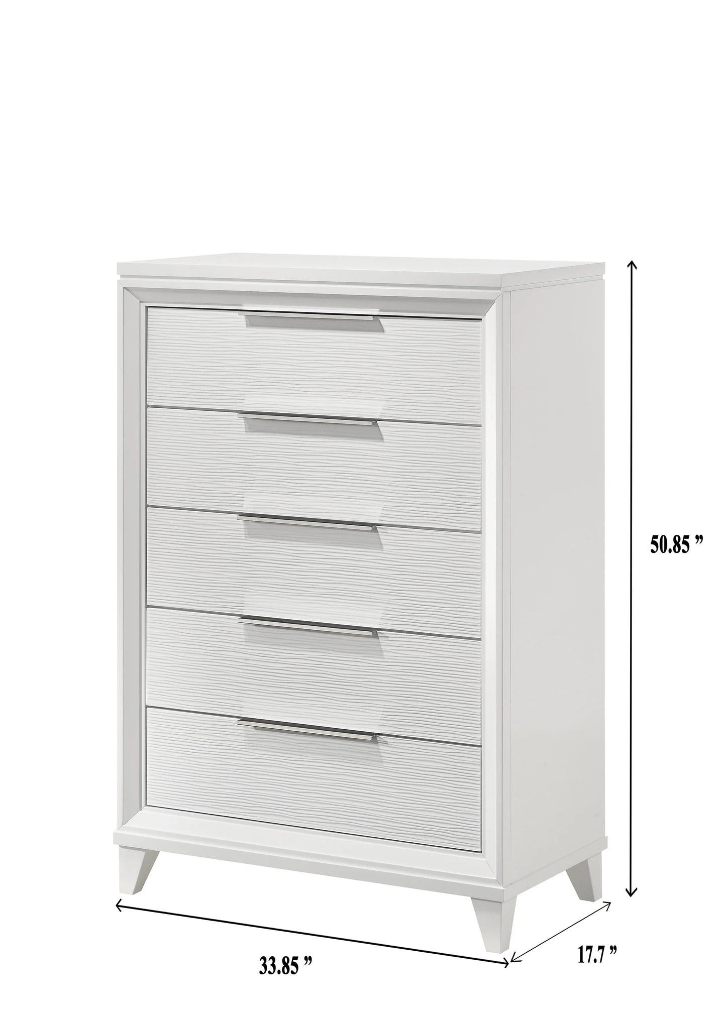 B11 5cs White Led upholdster bedroom set