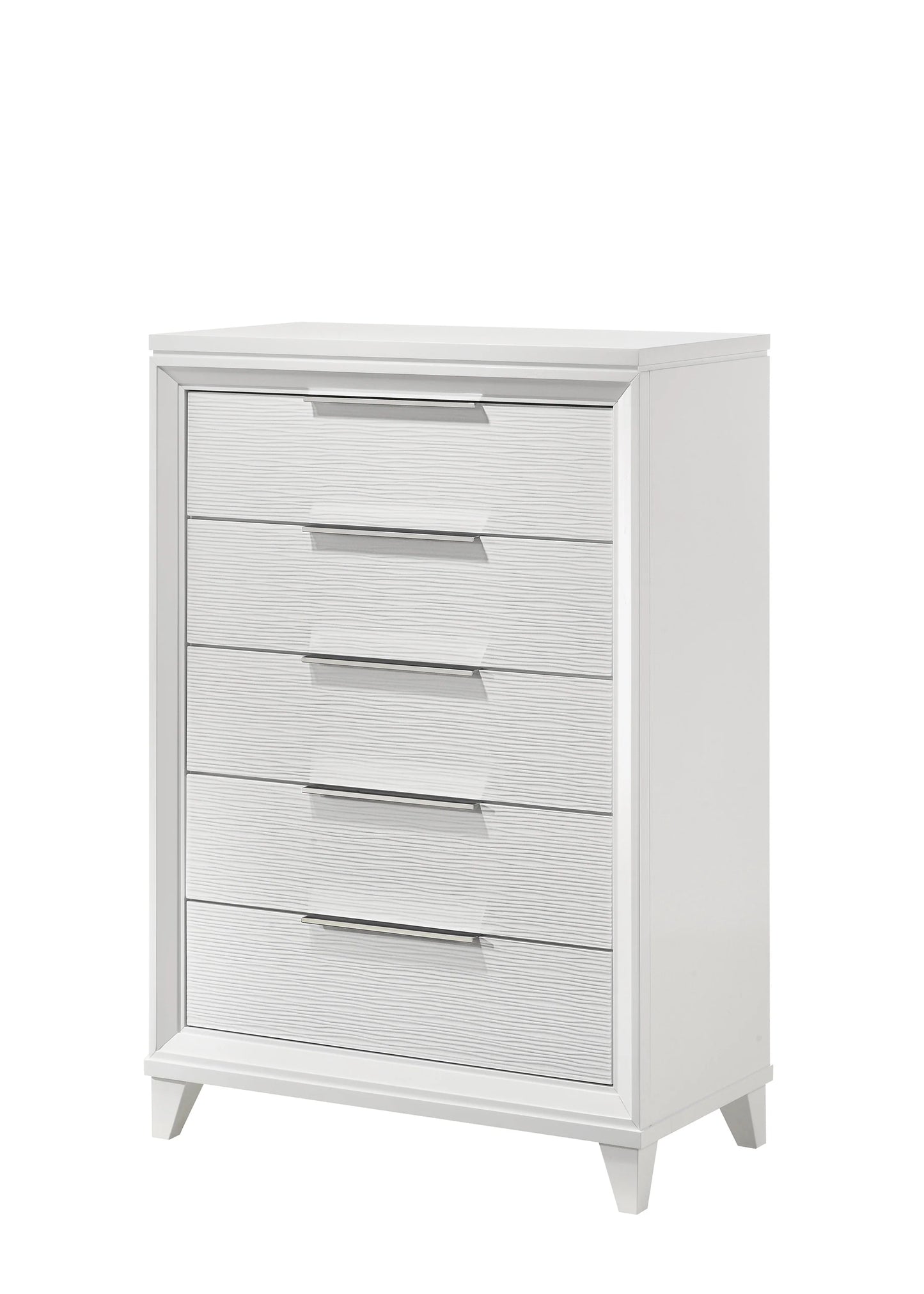 B11 5cs White Led upholdster bedroom set