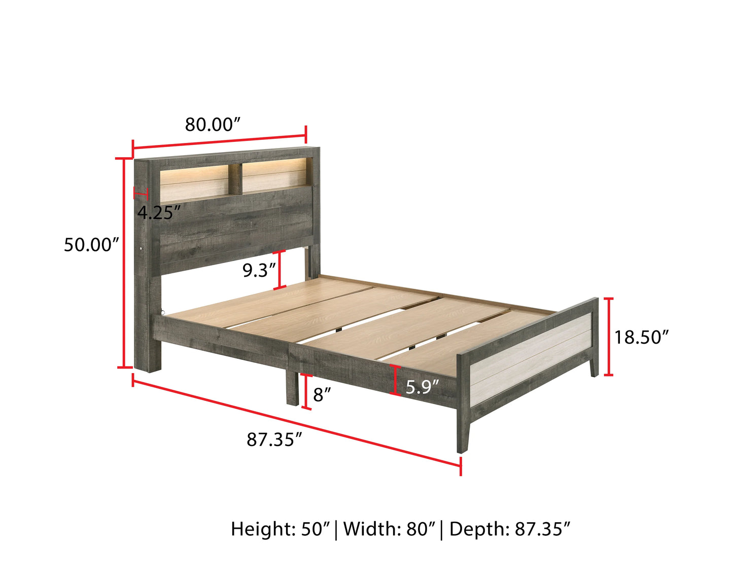 B3 5 pcs bed room set 2-tone