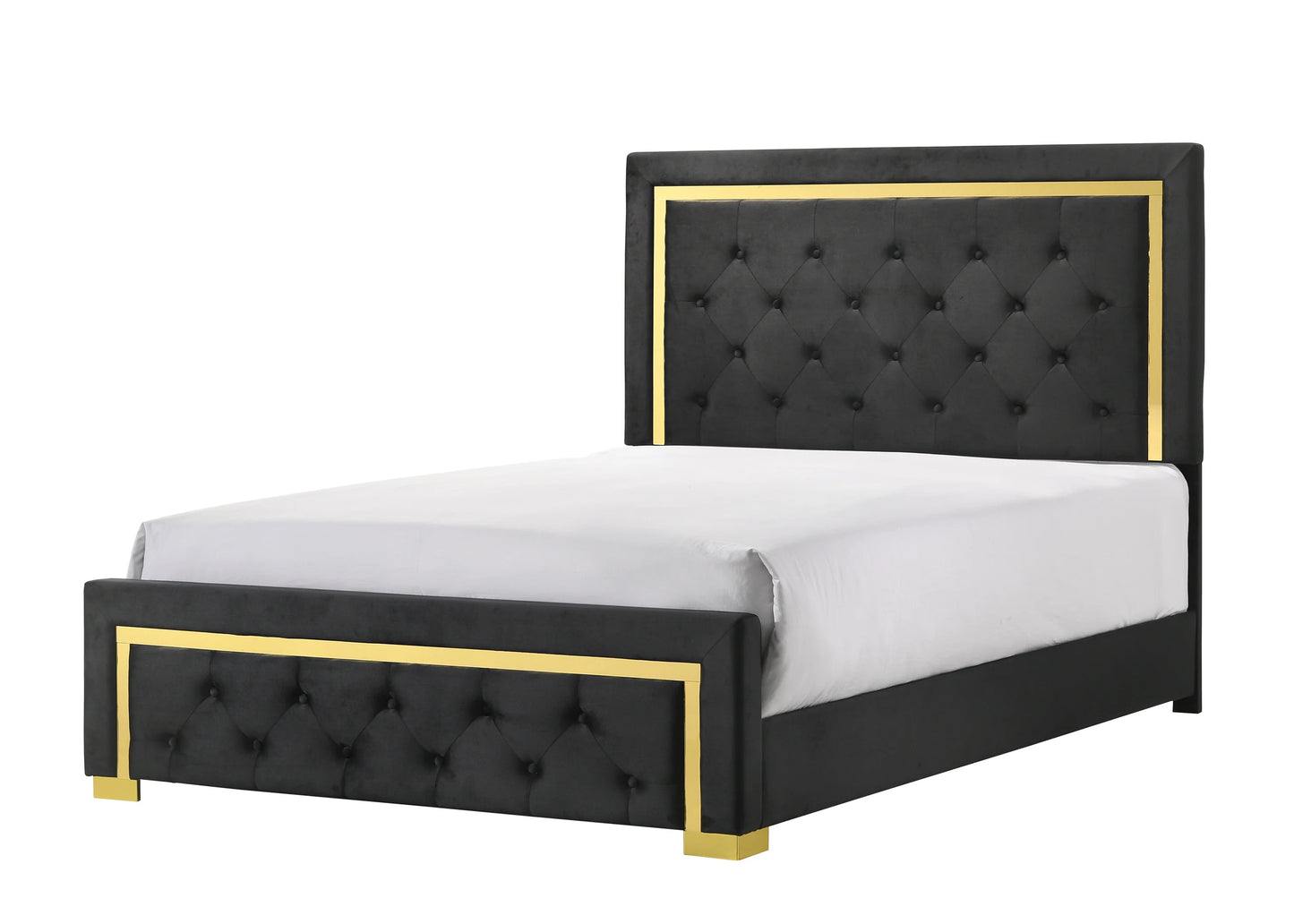 b10 Black and gold 5 pc bed set