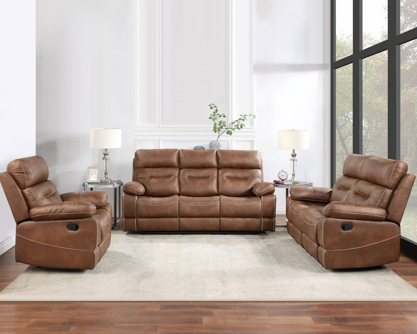 Rust Sofa + loveseat