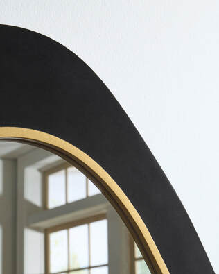 HH Monaco Free-Form Accent Mirror | Black/Gold Finish |