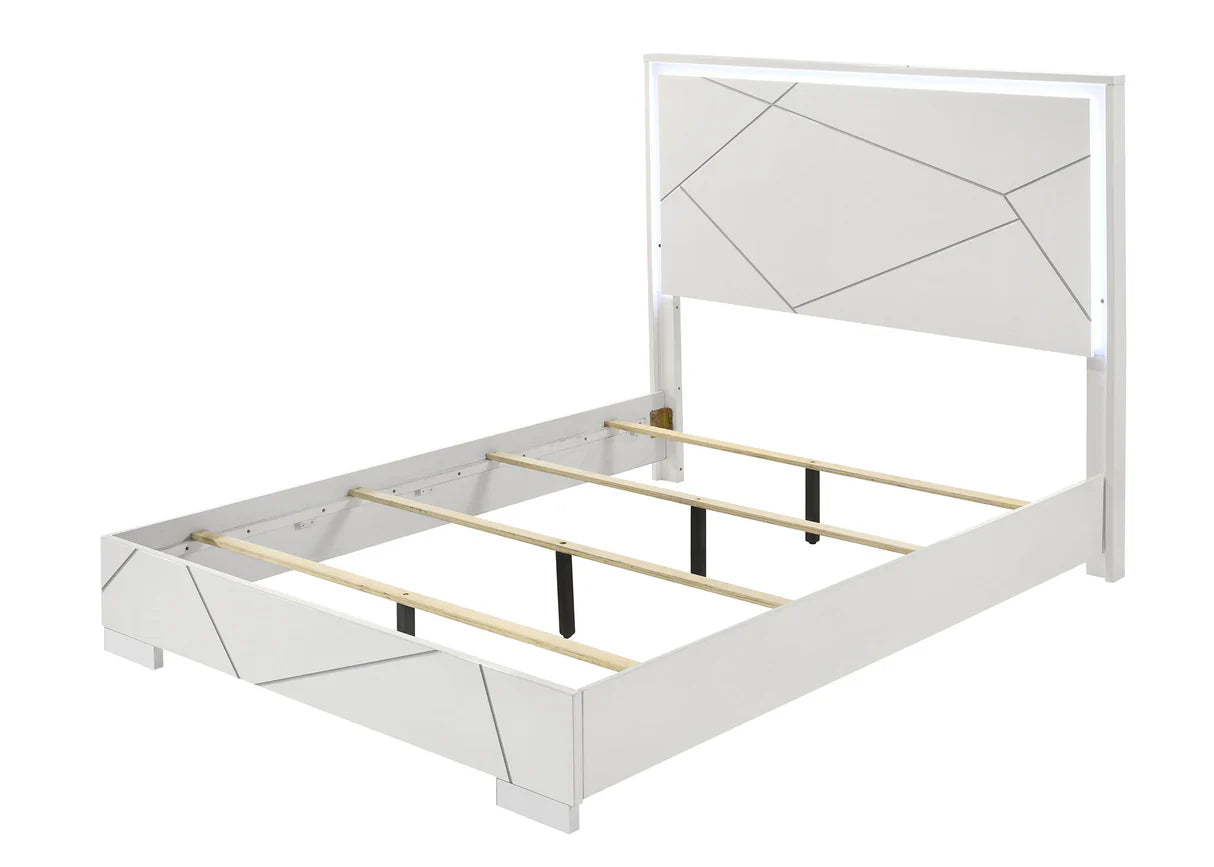 B8 5pcs white led/ desgin bed set