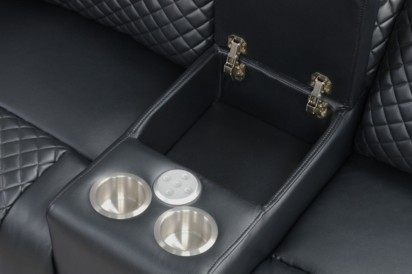 3 peiece leather sofa LED/Bluooth speaker charging ports