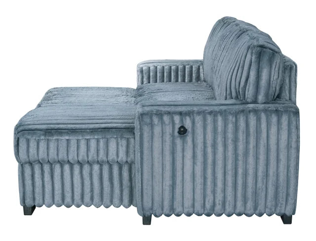 Charcoal Reversible Sectional With Pull-Out Bed HH