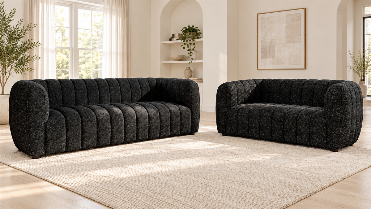 FoA Sereno | Sofa / Loveseat / 2PC | Black