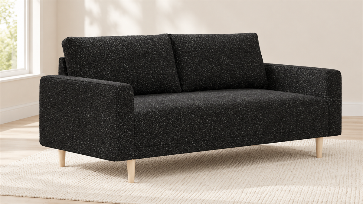 FoA Bellmere Sofa & Loveseat | Black