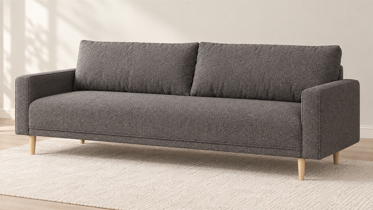 FoA Bellmere Sofa & Loveseat | Charcoal Gray