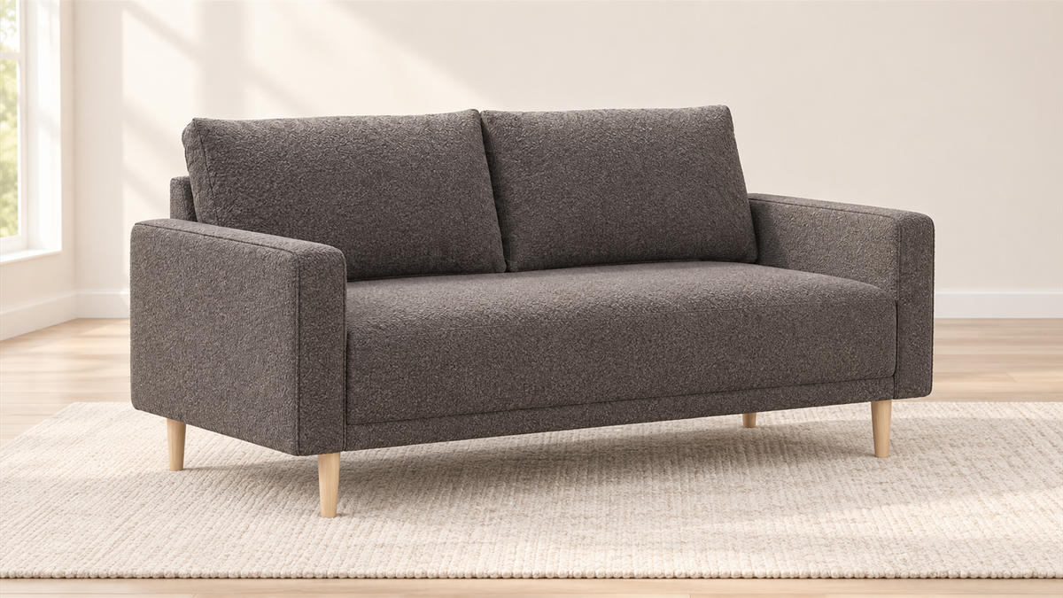 FoA Bellmere Sofa & Loveseat | Charcoal Gray