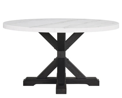 5 pcs ROUND MARBLE DINING GROUP