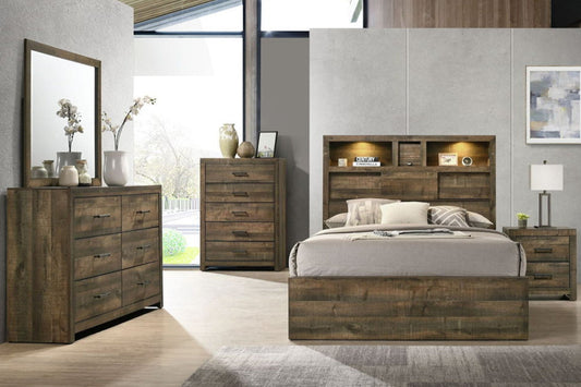 B13 Bookcase Music Bedroom Set -5 Piece Bedroom Set