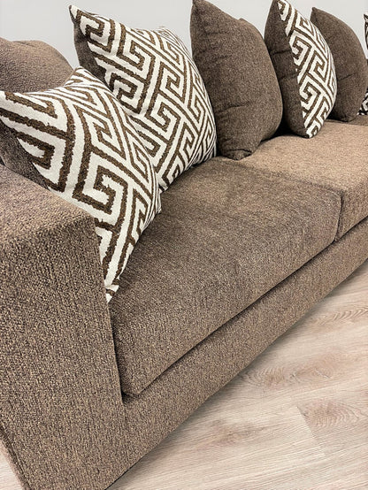 Mocha Fabric Sectional with Chaise