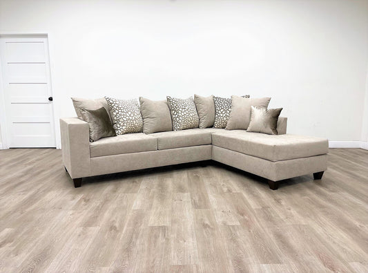 Hollywood Beige Sectional with Chaise