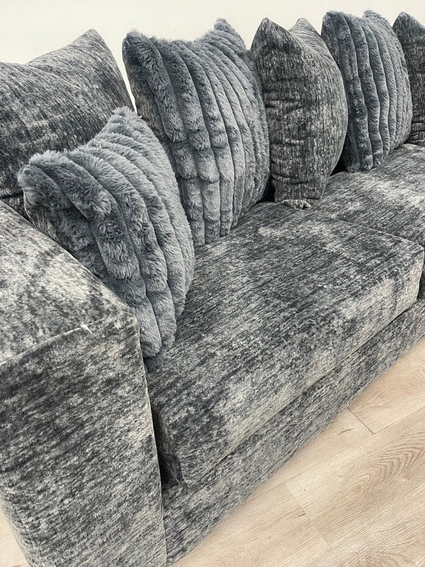 Charcoal Cloud Comfort Sectional with Chaise
