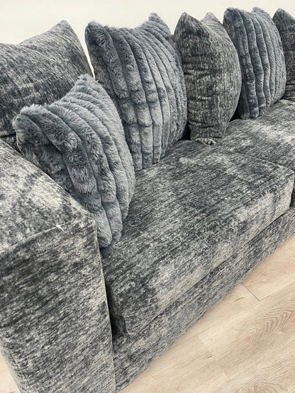 Charcoal Cloud Comfort Sectional with Chaise