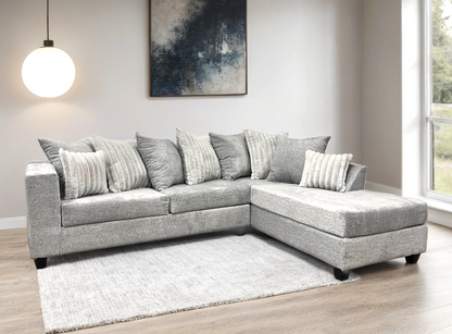 Stone Gray Comfort Sectional with Chaise