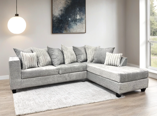 Stone Gray Comfort Sectional with Chaise