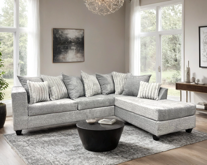 Stone Gray Comfort Sectional with Chaise