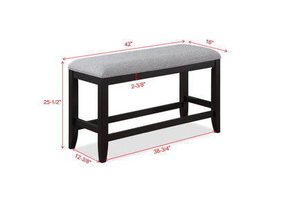 5 pcs Black/Gray Counter Height Dining Set