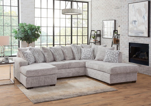 Oyster U-Shape Upholstered Sectional  (S1)
