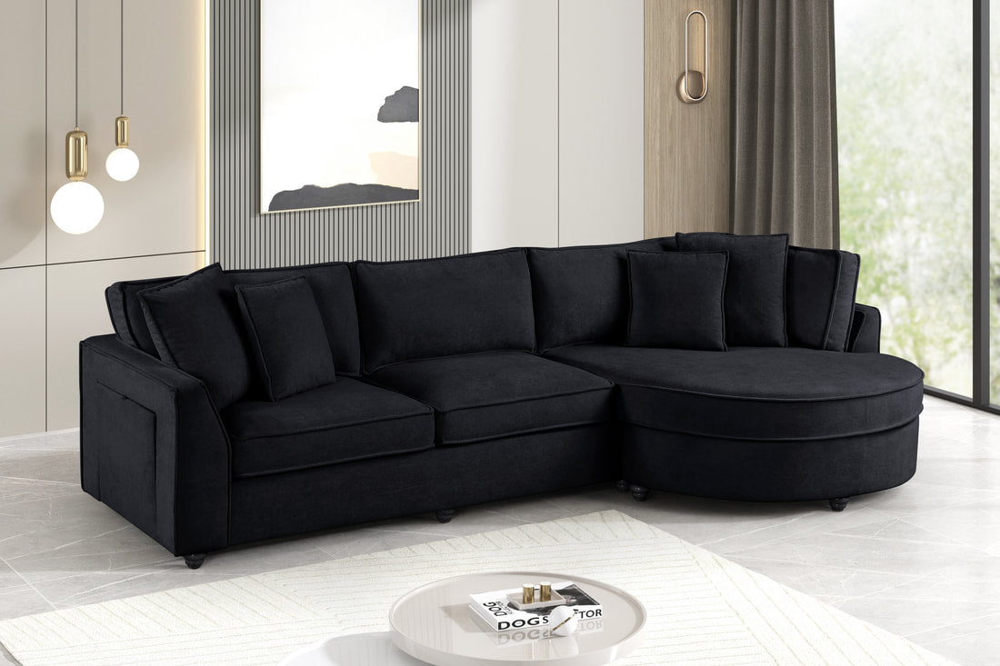 Onyx Shield Performance Sectional with Smart Console & Charging