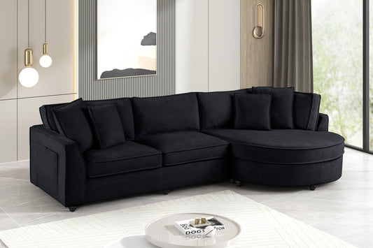 Onyx Shield Performance Sectional with Smart Console & Charging