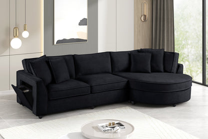 Onyx Shield Performance Sectional with Smart Console & Charging