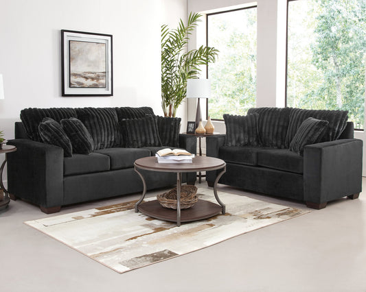 Implosion Black sofa and love