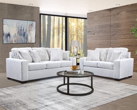White sprinter sofa and love