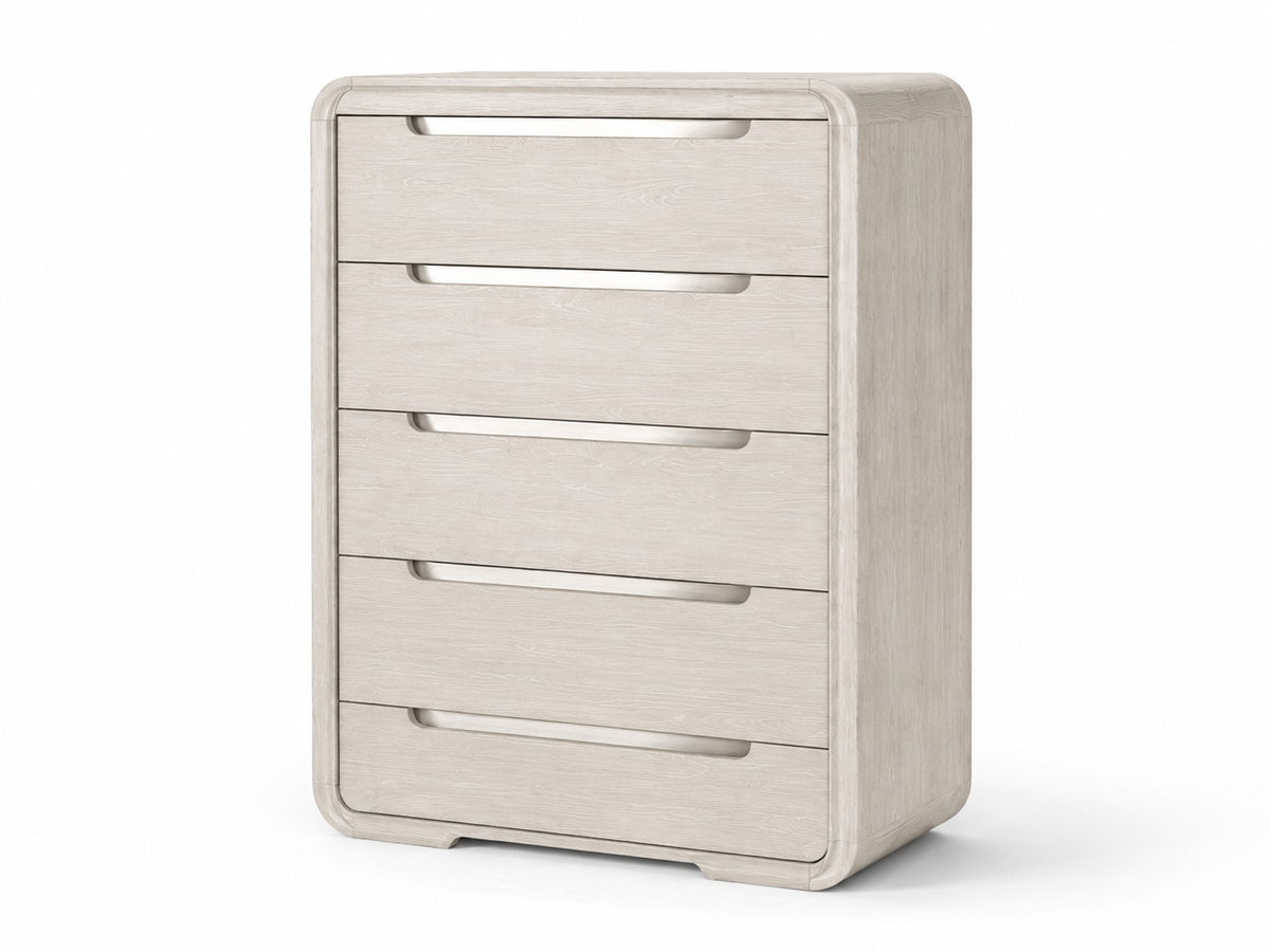 FoA Arclight Bedroom Set | 5PC Queen + Chest | Black / Light Gray |