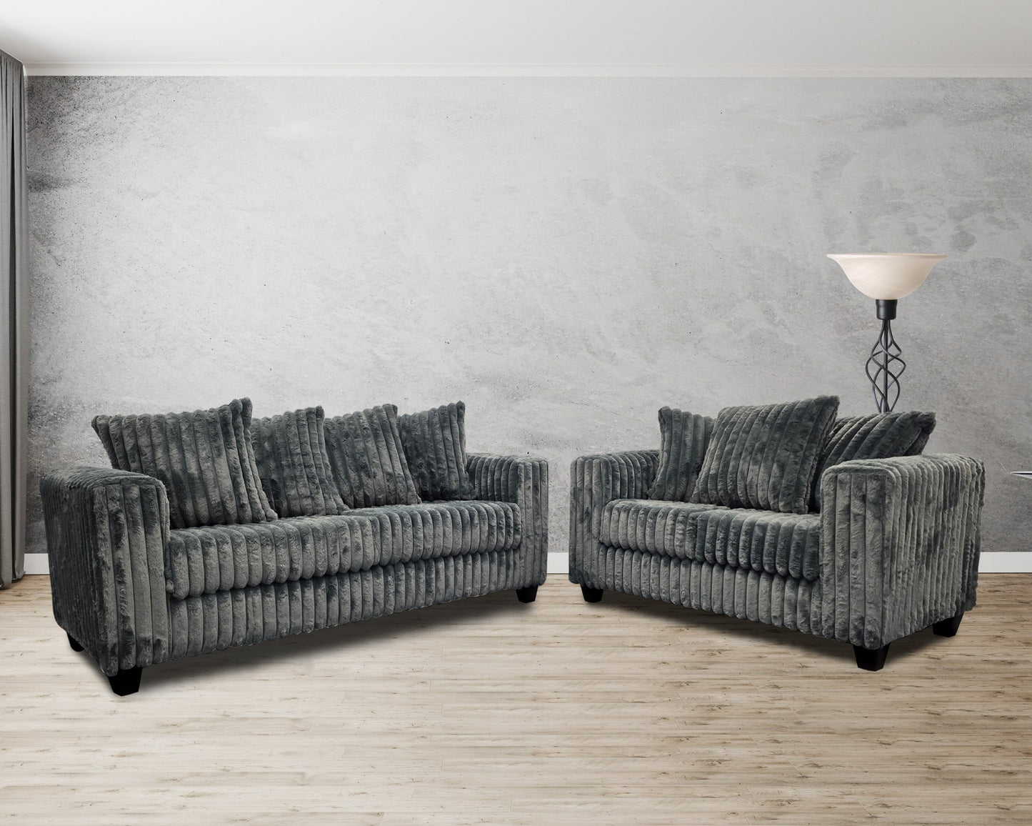 Rugo Grey sofa and love