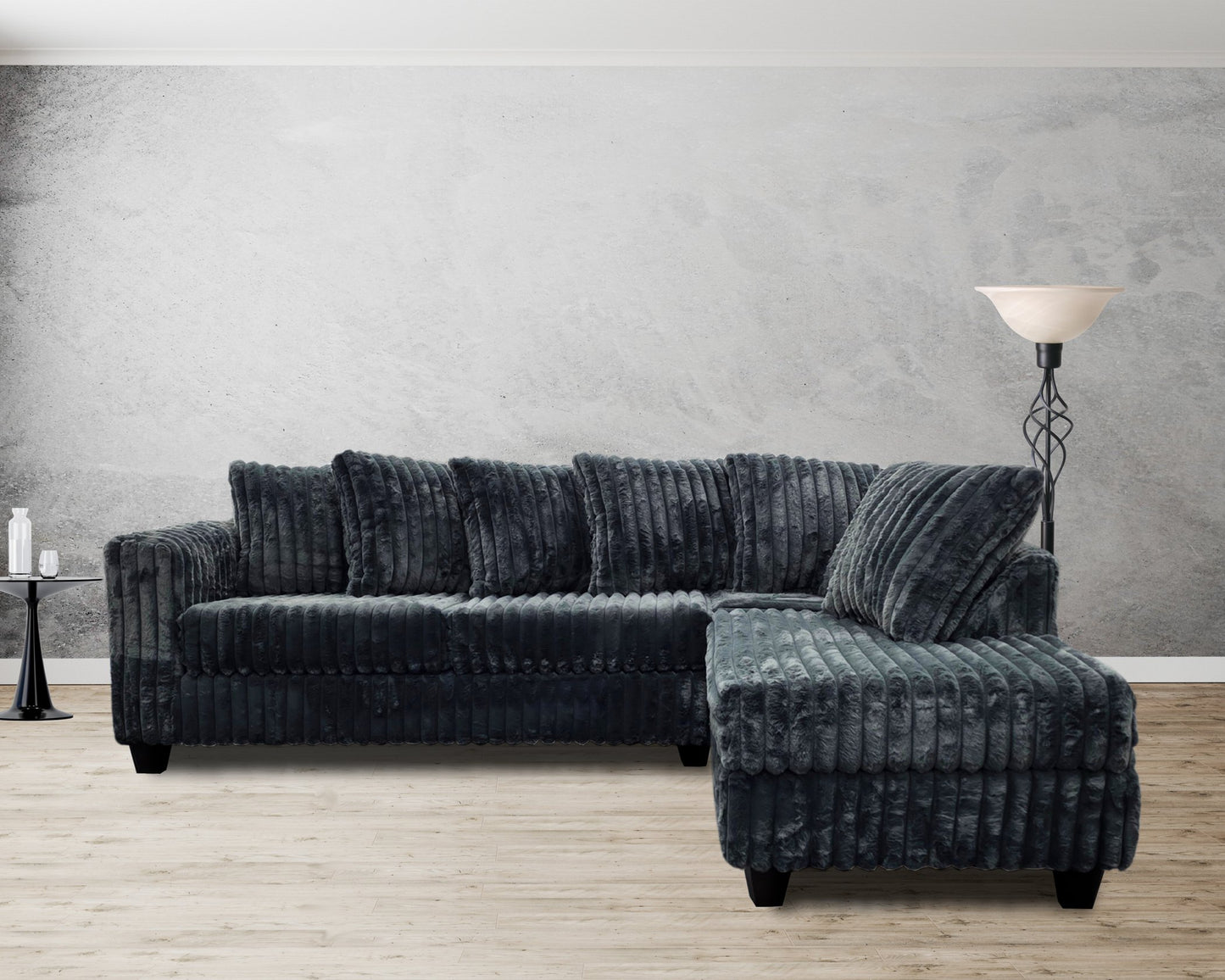 Libby black sectional