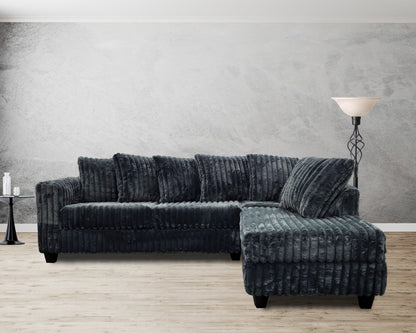 Libby black sectional