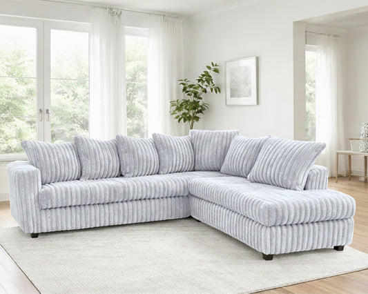 300 Hugo Corduroy Silver Sectional