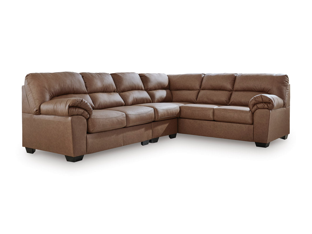 Caramel Faux Leather Sectional