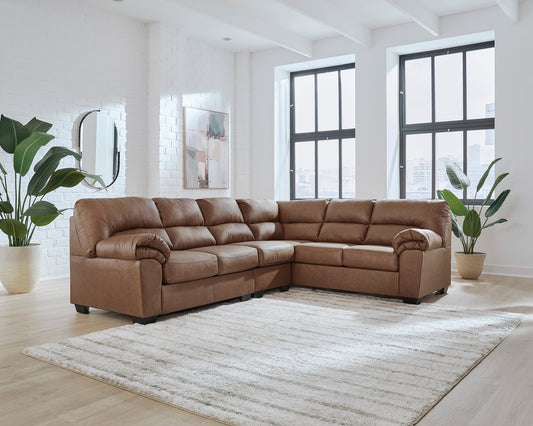 Caramel Faux Leather Sectional